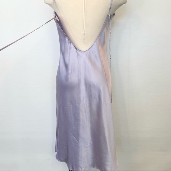Vintage Y2K 100% Silk Dress Silk Slip Dress Backless Dress Cowl Valentines - Picture 6 of 11